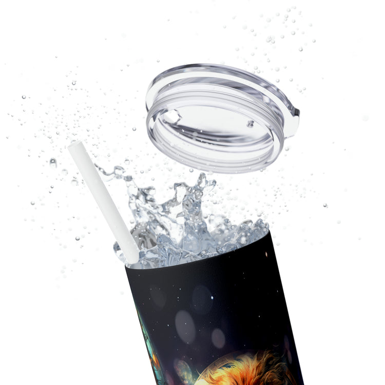 Leo_Astrology, Skinny Tumbler with Straw, 20oz - Cultura Life Design