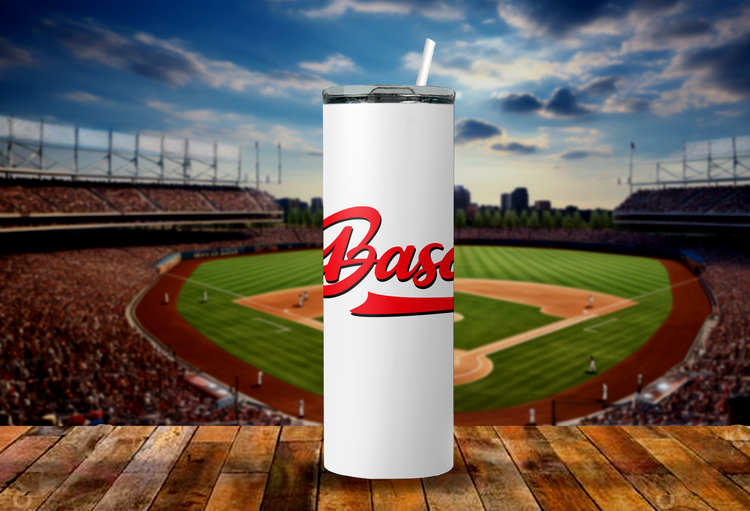 3 Different Single Tumbler Mock Ups with Baseball Diamond Backgrounds, PNG - Edit in CANVA, Photoshop & More | 3 Backgrounds Mock Up Tumbler - Cultura Life Design