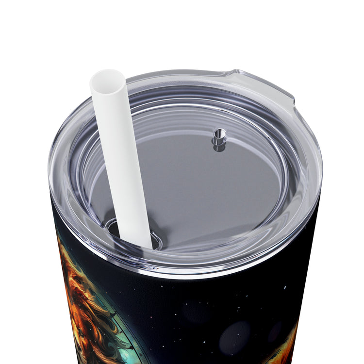 Leo_Astrology, Skinny Tumbler with Straw, 20oz - Cultura Life Design