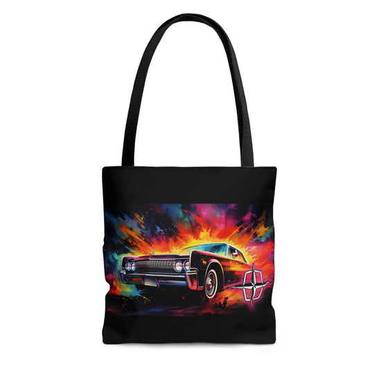 AOP Tote Bag - 1961 Lincoln Continental Neon Oil Painting Right - Cultura Life Design