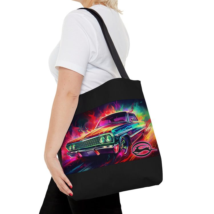 AOP Tote Bag - 1963 Chevrolet Impala Neon Oil Painting Right - Cultura Life Design