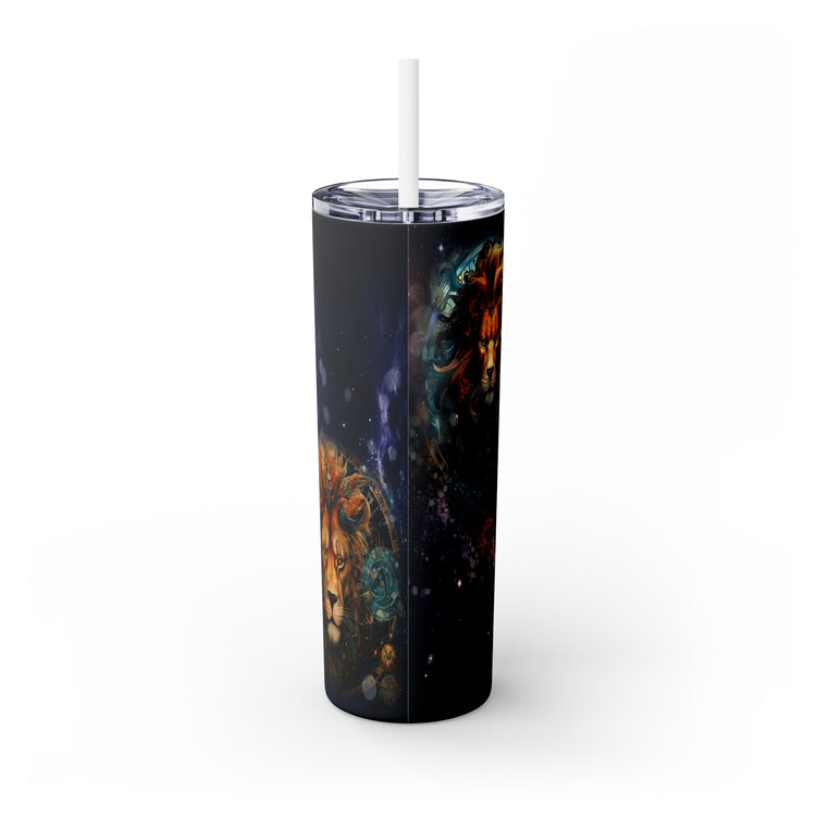 Leo_Astrology, Skinny Tumbler with Straw, 20oz - Cultura Life Design