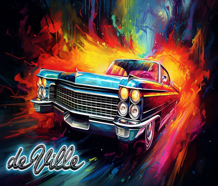 63 Cadillac DeVille 20 oz Skinny Tumbler Wraps Grp1, 4 x Sublimation Designs, Straight tumbler Wrap, Instant Digital Download PNG - Cultura Life Design