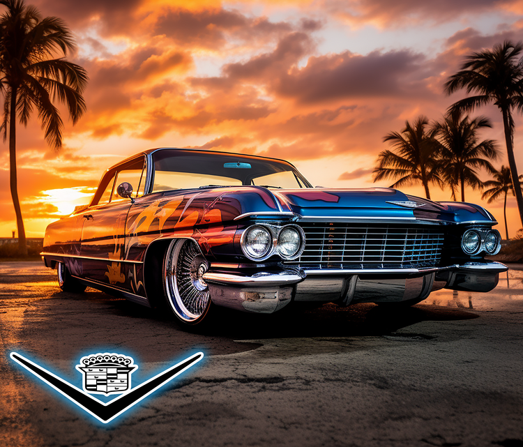 63 Cadillac DeVille 20 oz Skinny Tumbler Wraps Grp2, 4 x Sublimation Designs, Straight tumbler Wrap, Instant Digital Download PNG - Cultura Life Design