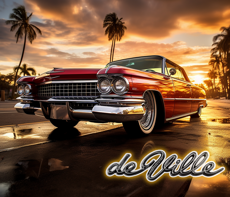 63 Cadillac DeVille 20 oz Skinny Tumbler Wraps Grp2, 4 x Sublimation Designs, Straight tumbler Wrap, Instant Digital Download PNG - Cultura Life Design