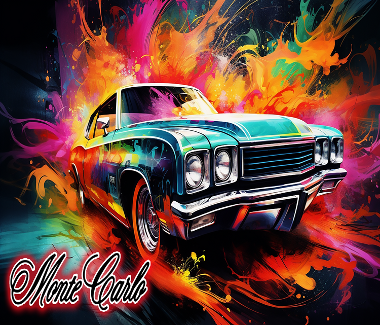 70 Chevrolet Monte Carlo 20 oz Skinny Tumbler Wraps, 6 x Sublimation Designs, Straight tumbler Wrap, Instant Digital Download PNG - Cultura Life Design