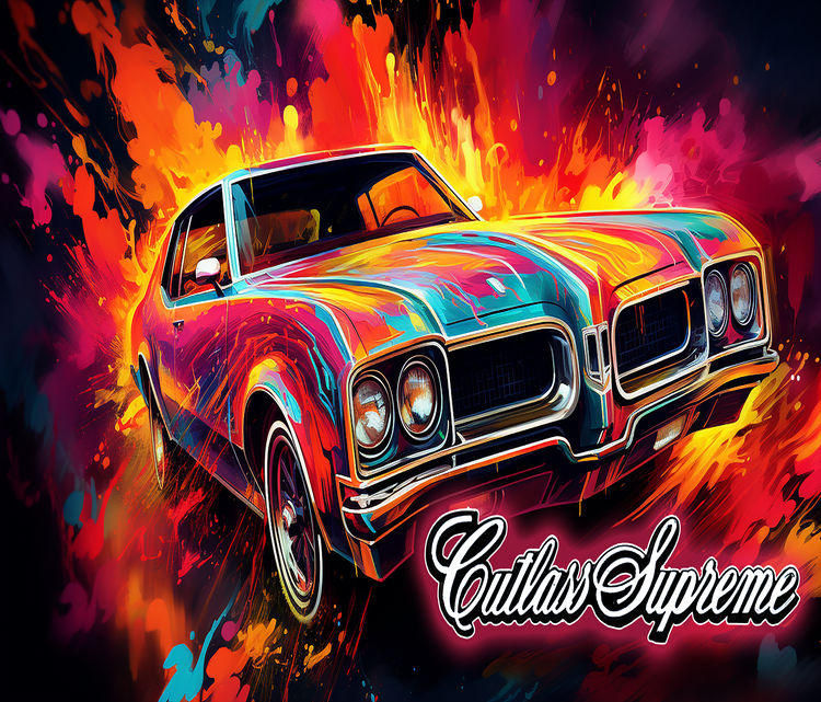 68 Oldsmobile Cutlass Supreme 20 oz Skinny Tumbler Wraps, 6 x Sublimation Designs, Straight tumbler Wrap, Instant Digital Download PNG - Cultura Life Design