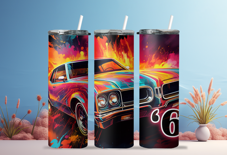 68 Oldsmobile Cutlass Supreme 20 oz Skinny Tumbler Wraps, 6 x Sublimation Designs, Straight tumbler Wrap, Instant Digital Download PNG - Cultura Life Design