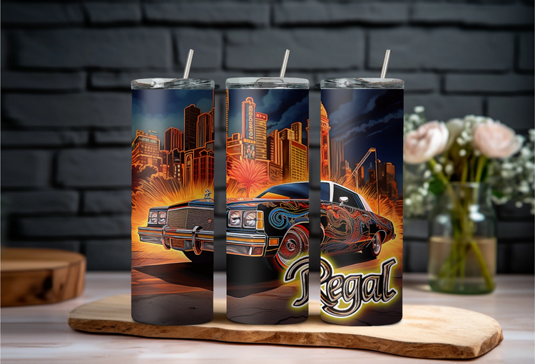 78 Buick Regal 20 oz Skinny Tumbler Wraps_Grp1, 4 x Sublimation Designs, Straight tumbler Wrap, Instant Digital Download PNG - Cultura Life Design