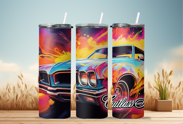 68 Oldsmobile Cutlass Supreme 20 oz Skinny Tumbler Wraps, 6 x Sublimation Designs, Straight tumbler Wrap, Instant Digital Download PNG - Cultura Life Design