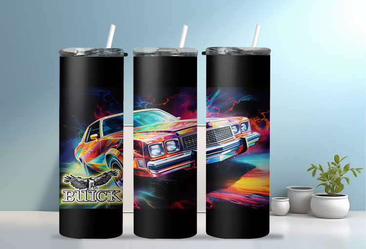 78 Buick Regal 20 oz Skinny Tumbler Wraps_Grp2, 4 x Sublimation Designs, Straight tumbler Wrap, Instant Digital Download PNG - Cultura Life Design