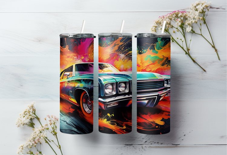 70 Chevrolet Monte Carlo 20 oz Skinny Tumbler Wraps, 6 x Sublimation Designs, Straight tumbler Wrap, Instant Digital Download PNG - Cultura Life Design