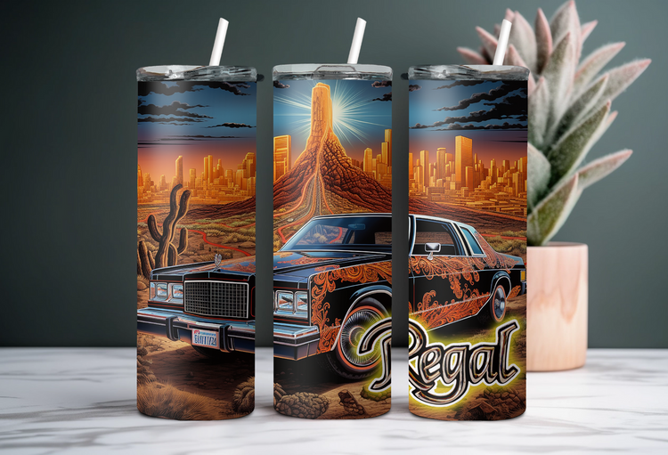 78 Buick Regal 20 oz Skinny Tumbler Wraps_Grp3, 2 x Sublimation Designs, Straight tumbler Wrap, Instant Digital Download PNG - Cultura Life Design