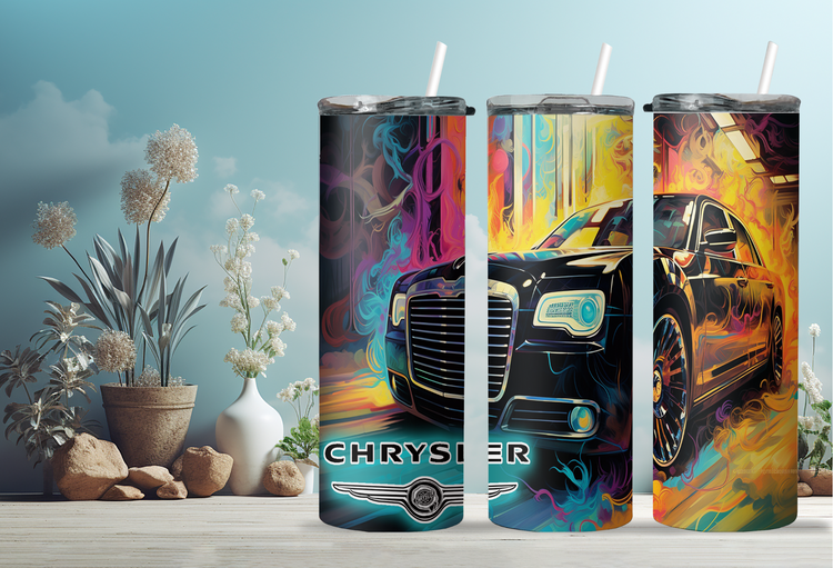 05 Chrysler 300 20 oz Skinny Tumbler Wraps Grp2, 4 x Sublimation Designs, Straight tumbler Wrap, Instant Digital Download PNG - Cultura Life Design