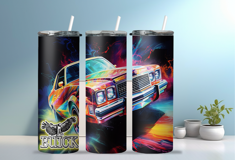 78 Buick Regal 20 oz Skinny Tumbler Wraps_Grp2, 4 x Sublimation Designs, Straight tumbler Wrap, Instant Digital Download PNG - Cultura Life Design