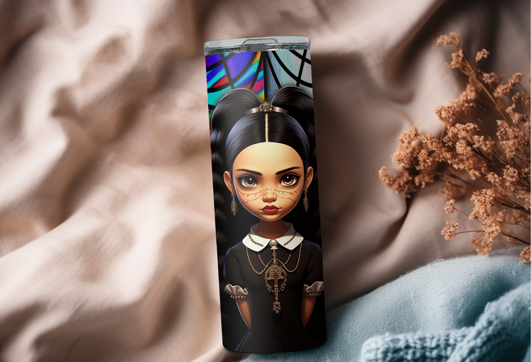 Wednesday Addams_Grp2, 20 oz Skinny Tumbler Wraps, 3 x Sublimation Designs, Straight tumbler Wrap, Instant Digital Download PNG - Cultura Life Design