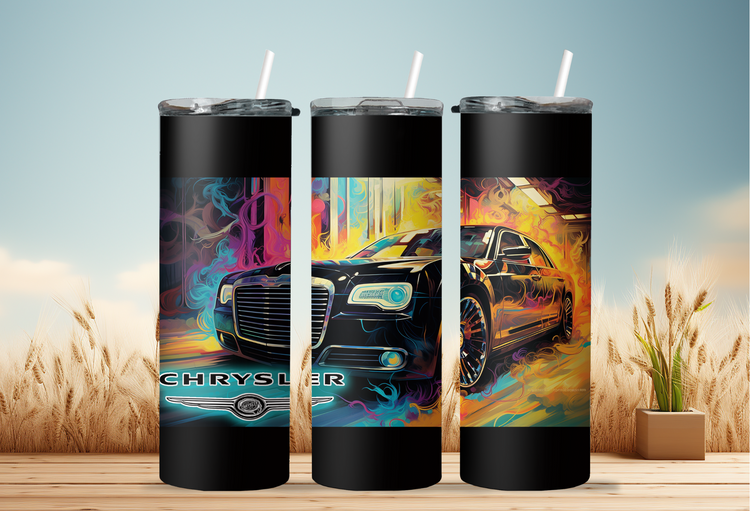 05 Chrysler 300 20 oz Skinny Tumbler Wraps Grp2, 4 x Sublimation Designs, Straight tumbler Wrap, Instant Digital Download PNG - Cultura Life Design
