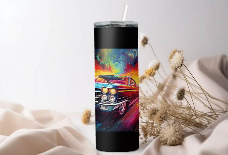 63 Cadillac DeVille 20 oz Skinny Tumbler Wraps Grp1, 4 x Sublimation Designs, Straight tumbler Wrap, Instant Digital Download PNG - Cultura Life Design