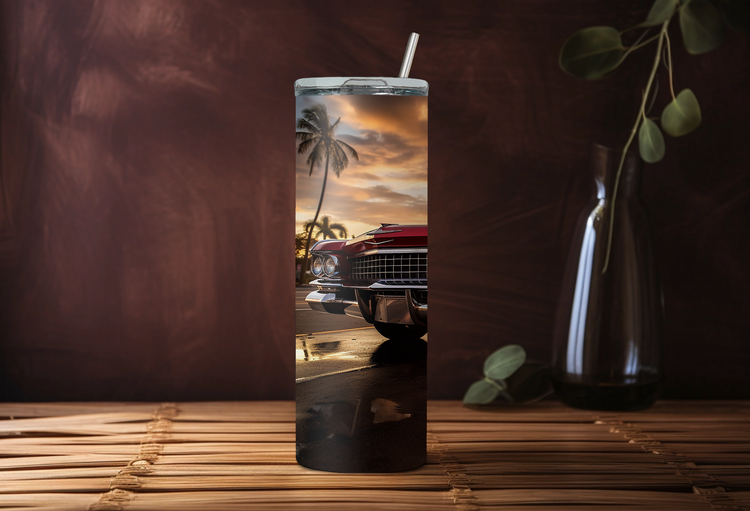 63 Cadillac DeVille 20 oz Skinny Tumbler Wraps Grp2, 4 x Sublimation Designs, Straight tumbler Wrap, Instant Digital Download PNG - Cultura Life Design