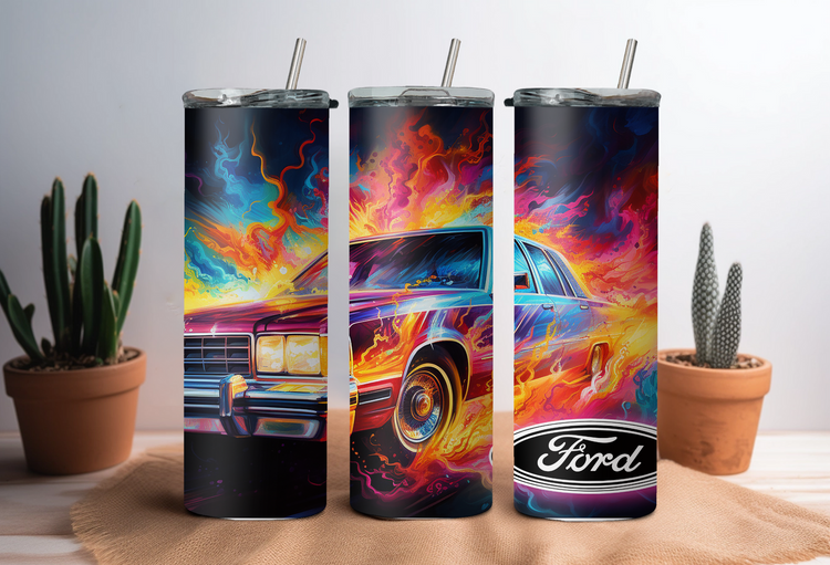 92 Ford Crown Victoria 20 oz Skinny Tumbler Wraps, 6 x Sublimation Designs, Straight tumbler Wrap, Instant Digital Download PNG - Cultura Life Design