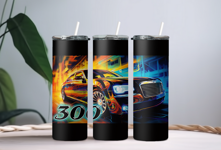 05 Chrysler 300 20 oz Skinny Tumbler Wraps Grp2, 4 x Sublimation Designs, Straight tumbler Wrap, Instant Digital Download PNG - Cultura Life Design