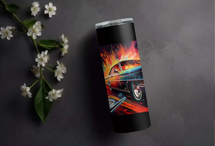 63 Cadillac DeVille 20 oz Skinny Tumbler Wraps Grp1, 4 x Sublimation Designs, Straight tumbler Wrap, Instant Digital Download PNG - Cultura Life Design