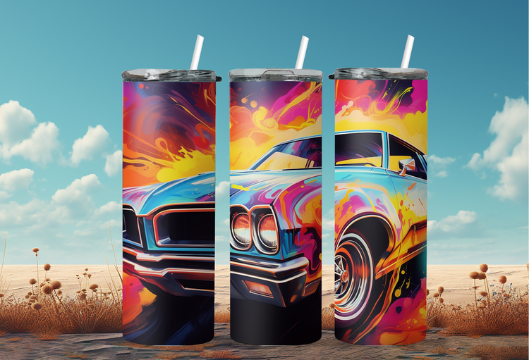 68 Oldsmobile Cutlass Supreme 20 oz Skinny Tumbler Wraps, 6 x Sublimation Designs, Straight tumbler Wrap, Instant Digital Download PNG - Cultura Life Design