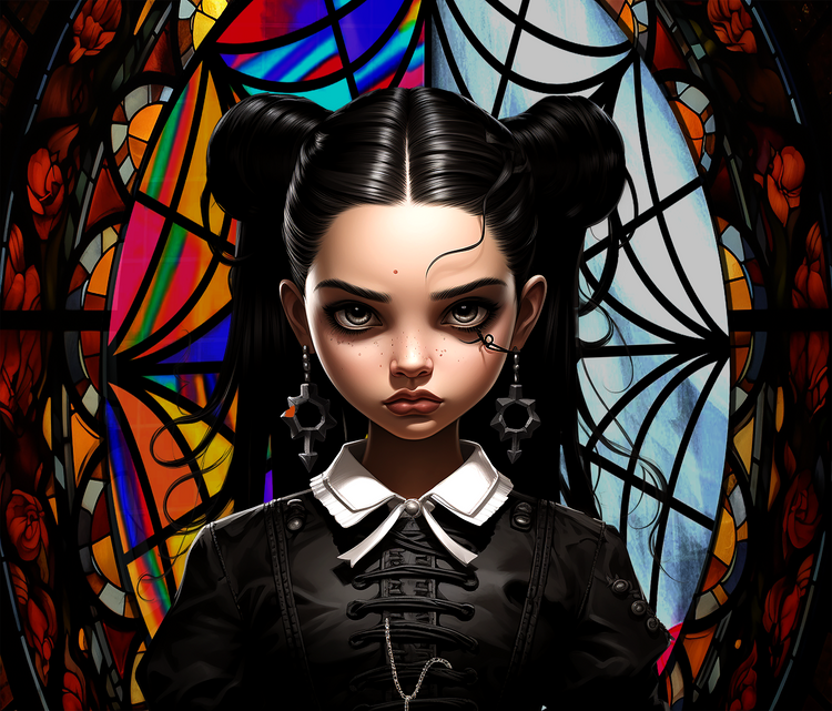 Wednesday Addams_Grp2, 20 oz Skinny Tumbler Wraps, 3 x Sublimation Designs, Straight tumbler Wrap, Instant Digital Download PNG - Cultura Life Design