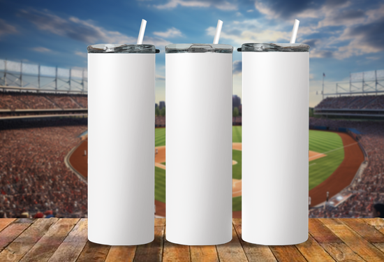 4 Different Tumbler Mock Ups with Baseball Field Backgrounds, PNG - Edit in CANVA, Photoshop, and More | 4 Backgrounds Mock Up Tumbler - Cultura Life Design