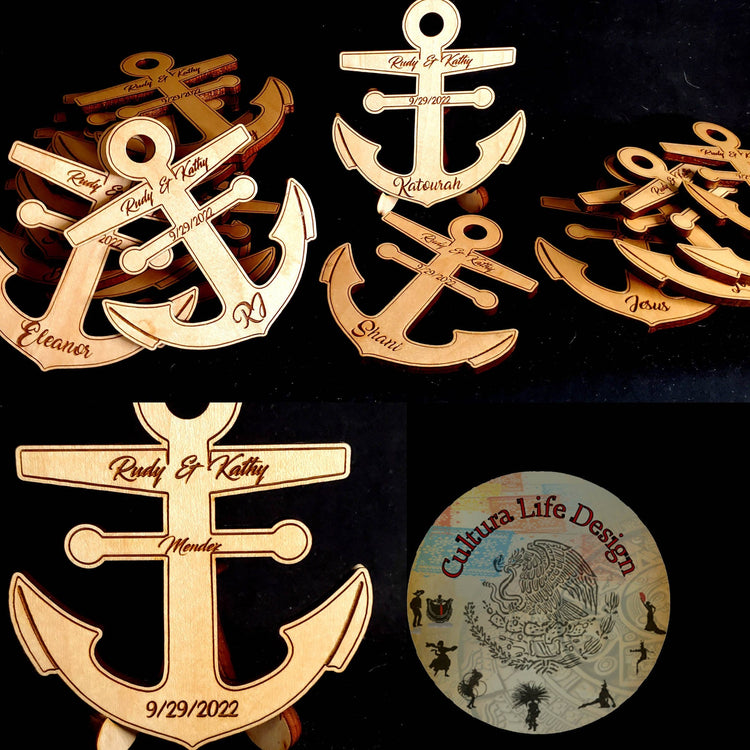 Custom Wood Engraved Decoration, Ornaments - Cultura Life Design