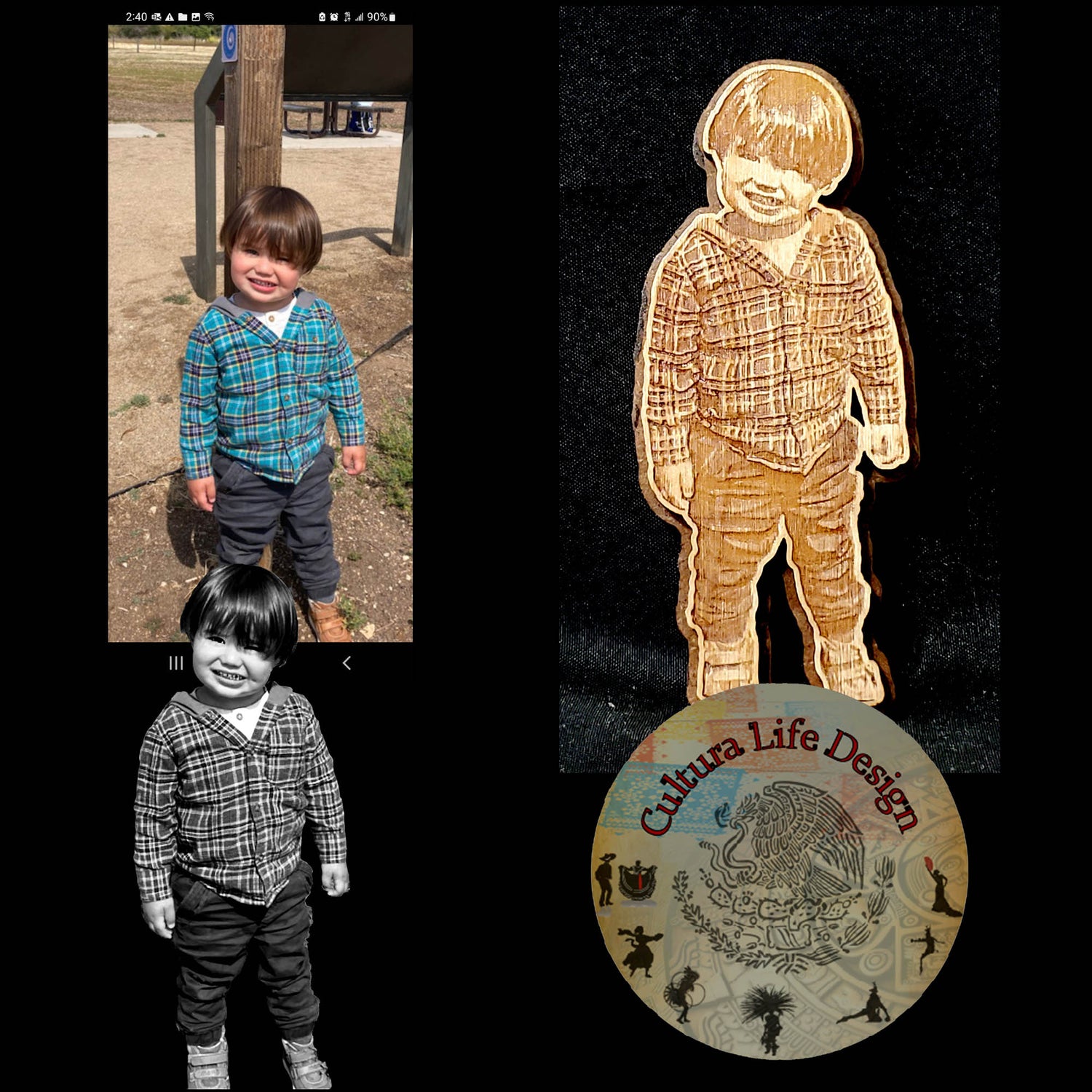 Custom Laser Engraved Portraits - Cultura Life Design