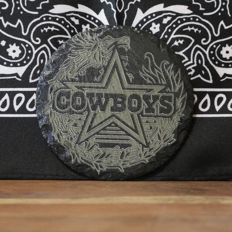 Sport Inspired Engraved Slate 4 Coaster Set, Sport Fan Art, Home Decoration - Cultura Life Design