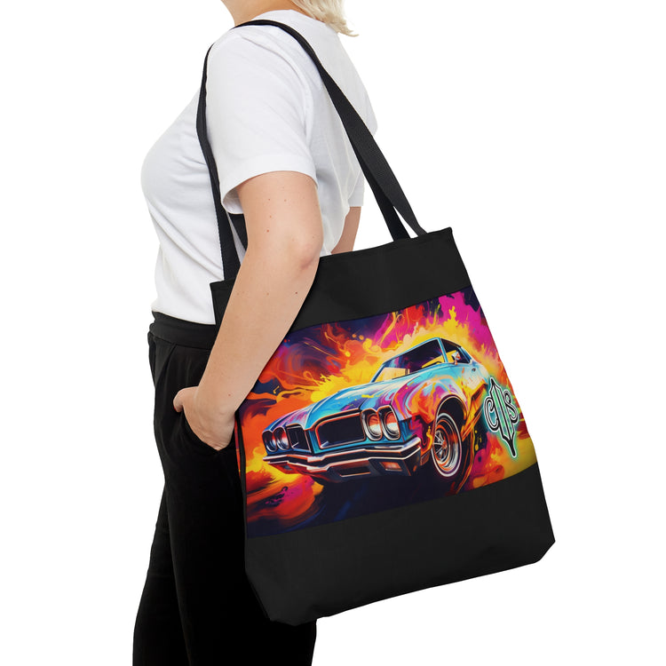 AOP Tote Bag - 1968 Oldsmobile Cutlass Supreme Neon Oil Painting Right - Cultura Life Design