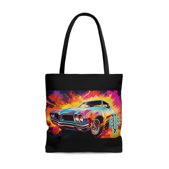AOP Tote Bag - 1968 Oldsmobile Cutlass Supreme Neon Oil Painting Right - Cultura Life Design