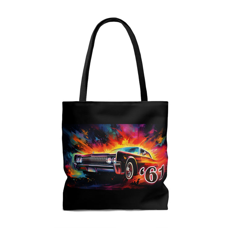 AOP Tote Bag - 1961 Lincoln Continental Neon Oil Painting Right - Cultura Life Design