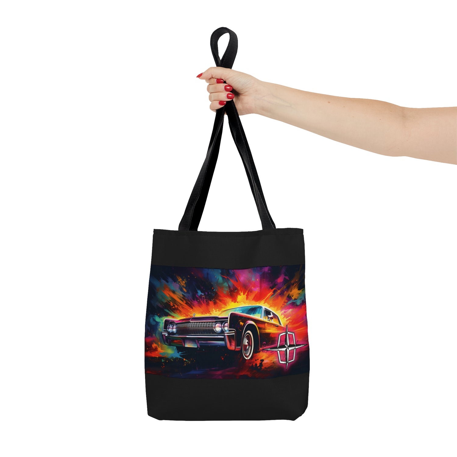 AOP Tote Bag - 1961 Lincoln Continental Neon Oil Painting Right - Cultura Life Design