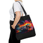 AOP Tote Bag - 1961 Lincoln Continental Neon Oil Painting Right - Cultura Life Design