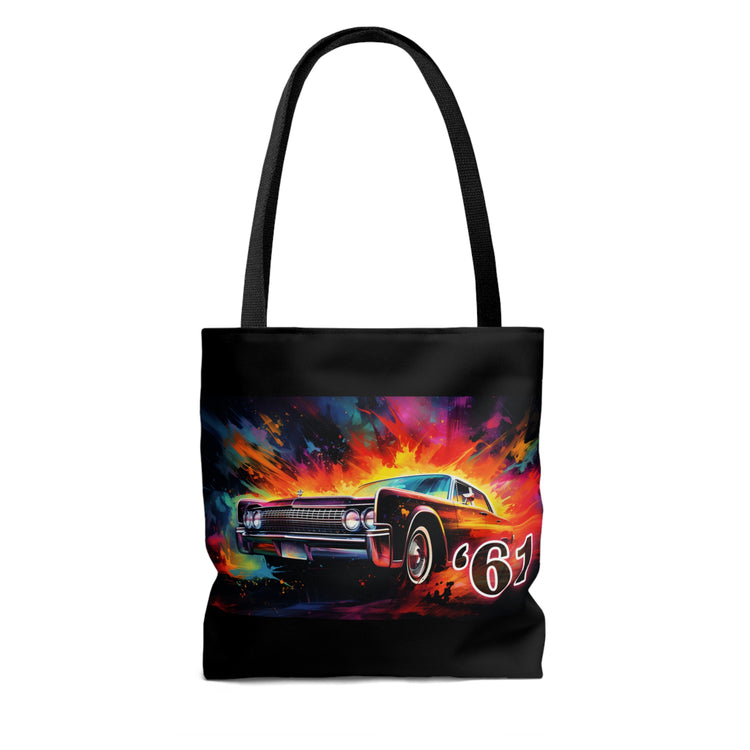 AOP Tote Bag - 1961 Lincoln Continental Neon Oil Painting Right - Cultura Life Design