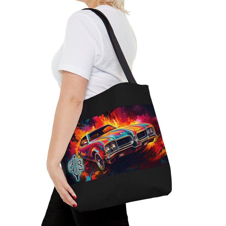 AOP Tote Bag - 1968 Oldsmobile Cutlass Supreme Neon Oil Painting Left - Cultura Life Design