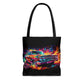 AOP Tote Bag - 1963 Chevrolet Impala Neon Oil Painting Left - Cultura Life Design