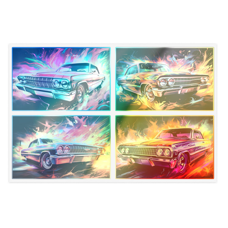 1964 Chevy Impala Lowrider Style Sticker Sheets (Set of 4) - Cultura Life Design