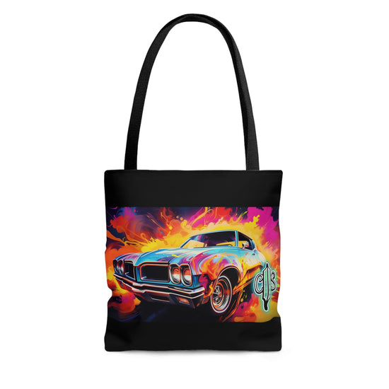 AOP Tote Bag - 1968 Oldsmobile Cutlass Supreme Neon Oil Painting Right - Cultura Life Design