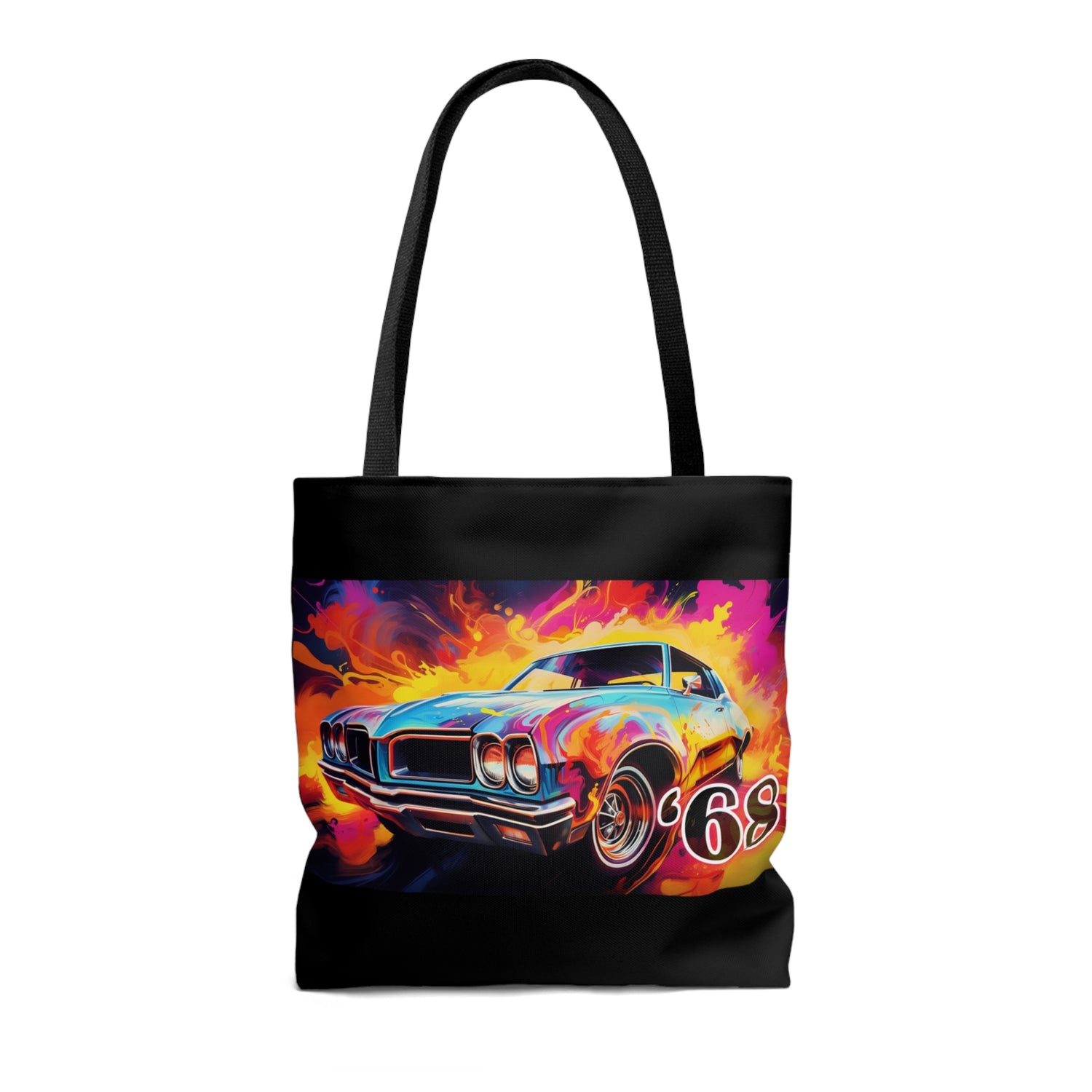 AOP Tote Bag - 1968 Oldsmobile Cutlass Supreme Neon Oil Painting Right - Cultura Life Design