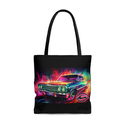 AOP Tote Bag - 1963 Chevrolet Impala Neon Oil Painting Right - Cultura Life Design