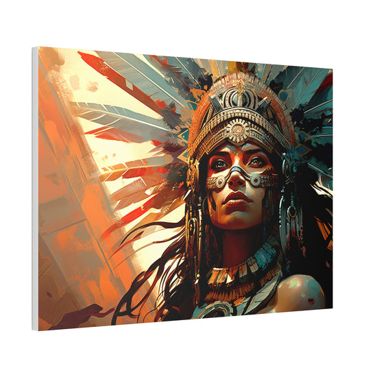 Canvas Stretched, 1.5'' - Azteca Dancer, Female - Cultura Life Design