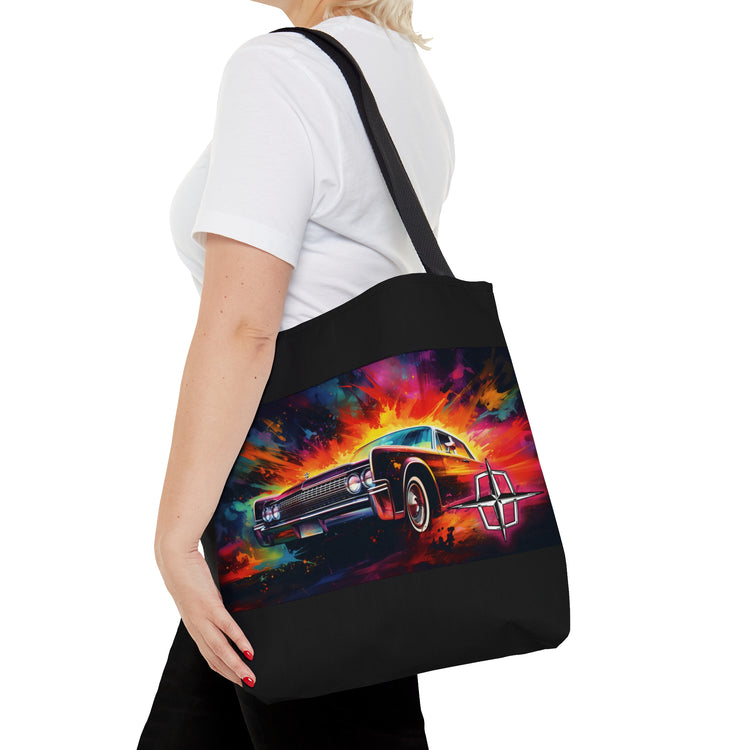 AOP Tote Bag - 1961 Lincoln Continental Neon Oil Painting Right - Cultura Life Design