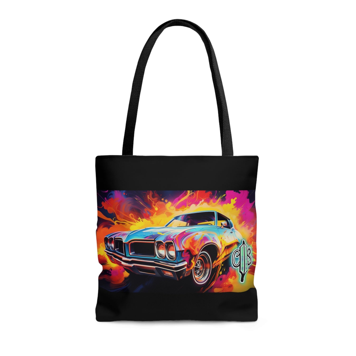 AOP Tote Bag - 1968 Oldsmobile Cutlass Supreme Neon Oil Painting Right - Cultura Life Design