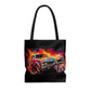 AOP Tote Bag - 1968 Oldsmobile Cutlass Supreme Neon Oil Painting Left - Cultura Life Design