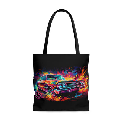 AOP Tote Bag - 1963 Chevrolet Impala Neon Oil Painting Left - Cultura Life Design