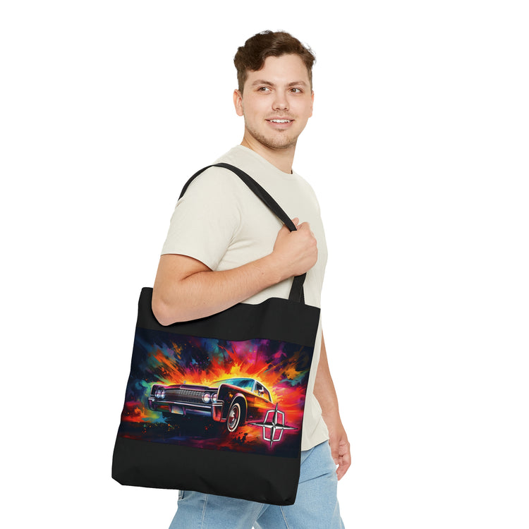 AOP Tote Bag - 1961 Lincoln Continental Neon Oil Painting Right - Cultura Life Design